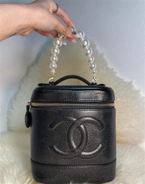 vintage chanel cosmetic case|Chanel vintage vanity case bag.